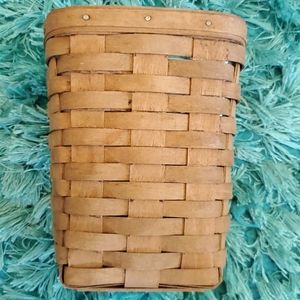 retired longenberger tall basket w/ liner 8" x 6"